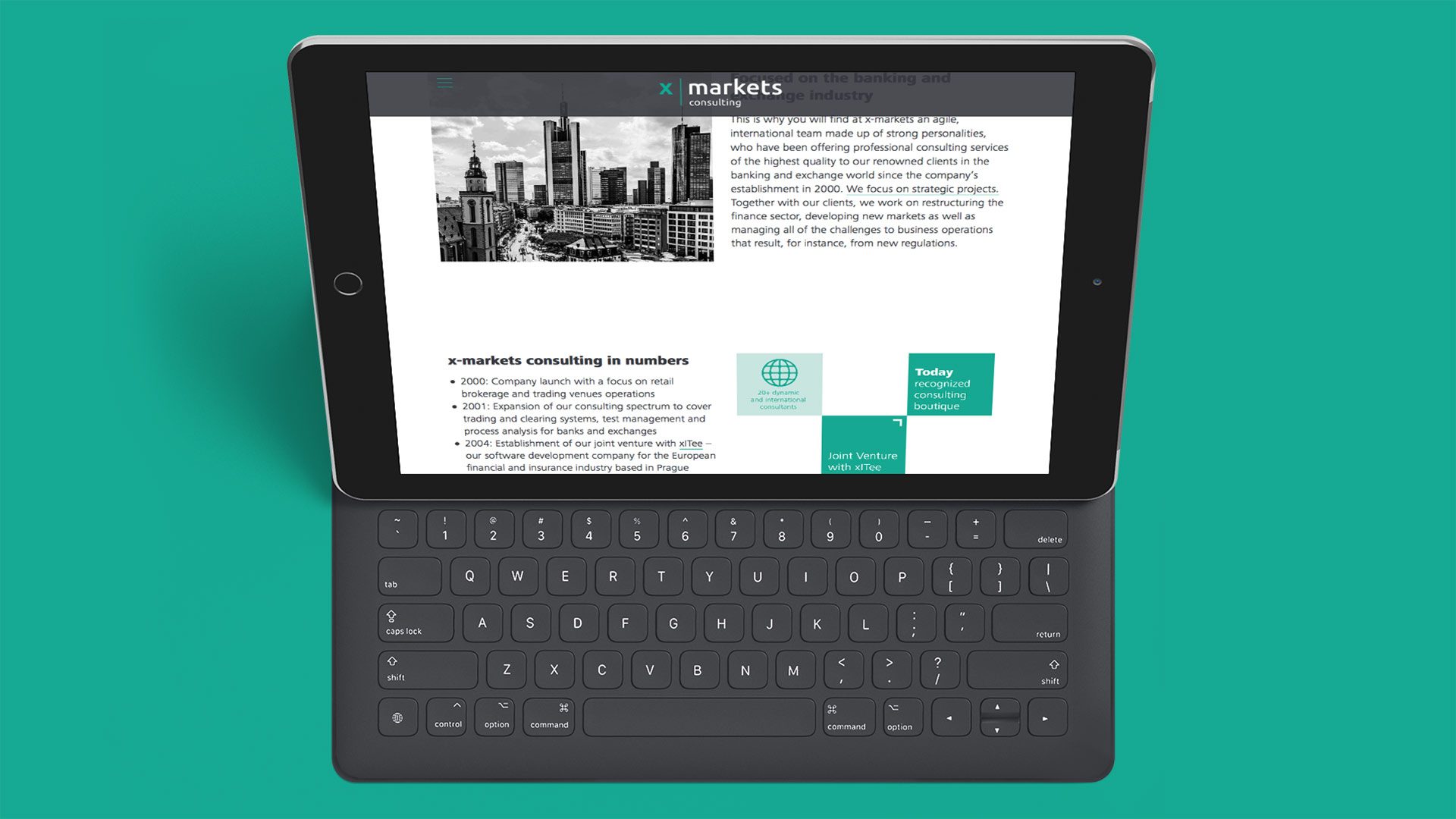 X markets website 04